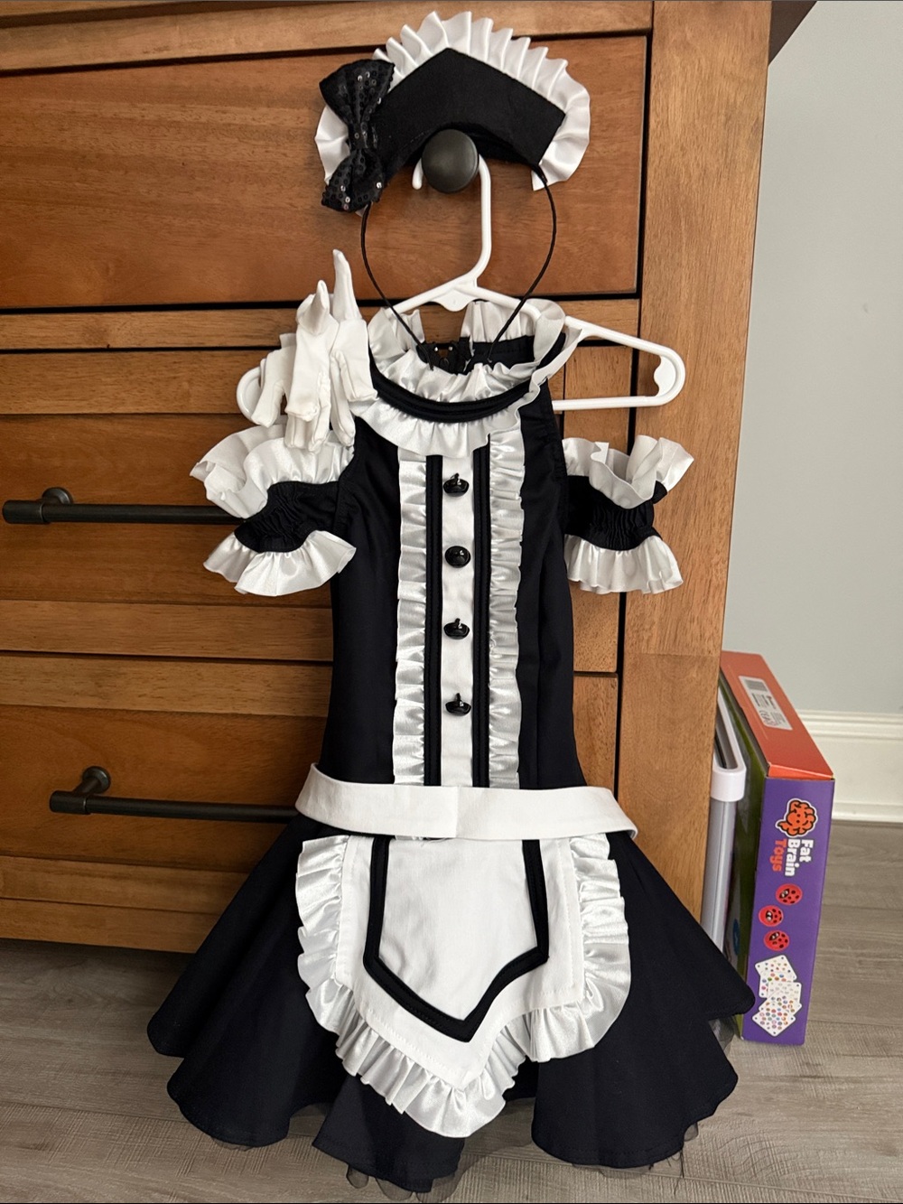 WEISSMAN Toddler Girl Jazz Maid Dance Costume- Size SC- Black & White